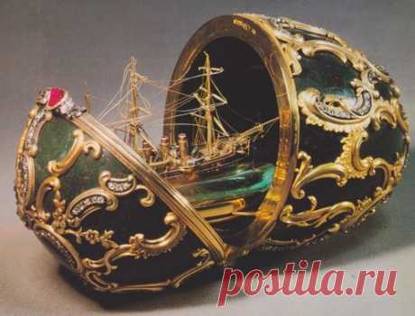 Imperial Pamiat Azova Egg Fabergé. Workmaster Michael Perchin. 1891   |  Pinterest: инструмент для поиска и хранения интересных идей