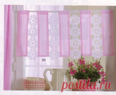 Скатерти, салфетки, занавески из ткани с отделкой вязанием. | pro100stil | Яндекс Дзен