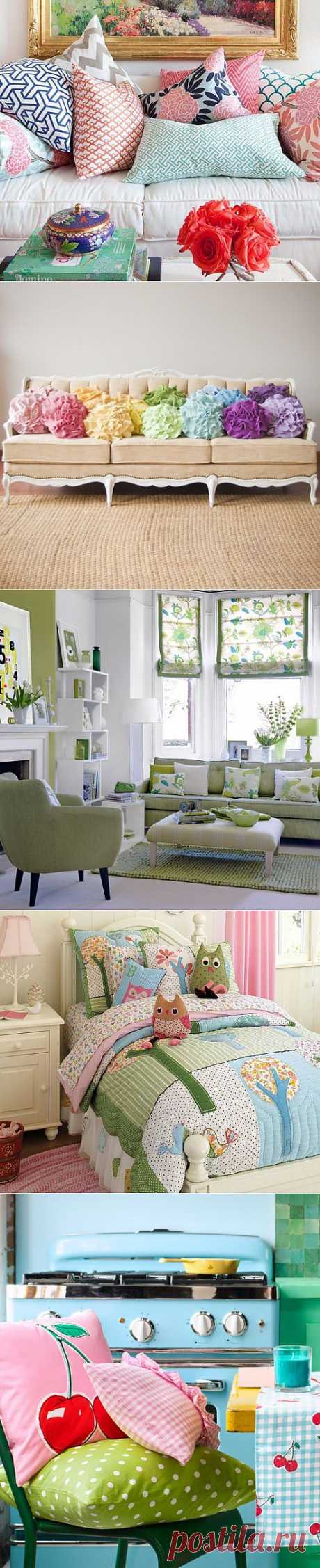 10 советов как украсить интерьер с помощью декоративных подушек | Дизайн интерьера | Декор своими руками