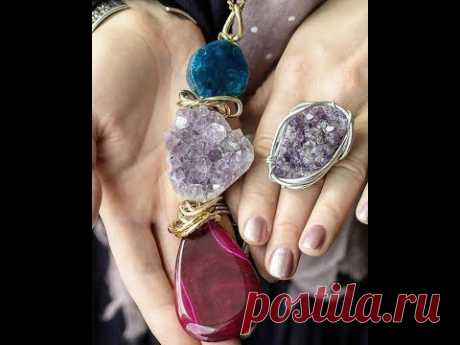 Как сделать кулон из проволоки.  how to make a pendant