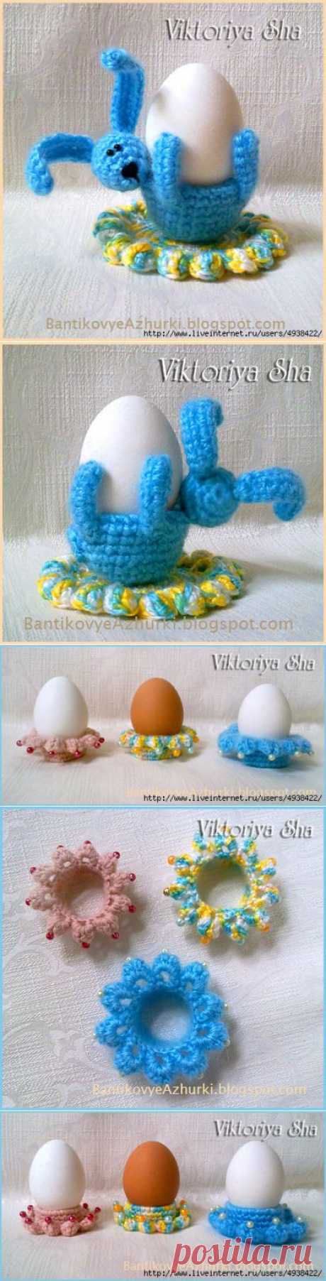Пасхальный Кролик (подставка под яйцо своими руками) + Подставка для пасхального яйца своими руками (мастер-класс).