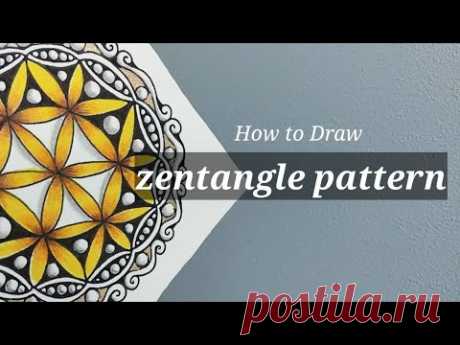 How to draw Zentangle Pattern/즐거운 젠탱글 패턴 그리기