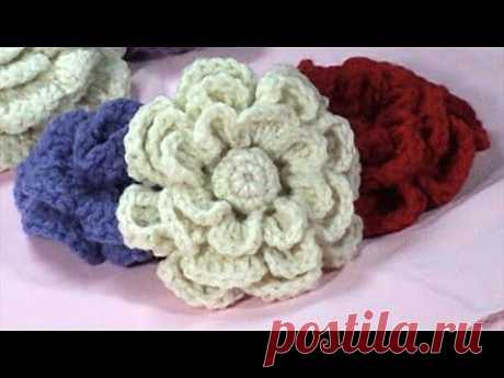 ▶ Crochet Flower Tutorial, Part 1 - YouTube