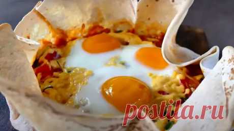 (2) 30 минут на кухне: завтрак с яичницей в лаваше - Журнал «Профиль» - 18 ноября - 43405356558 - Медиаплатформа МирТесен