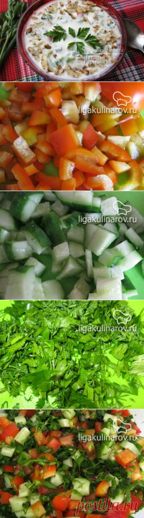 Пошаговый рецепт с фото овощной окрошки на кефире &quot;Южной&quot; от Лиги Кулинаров.
