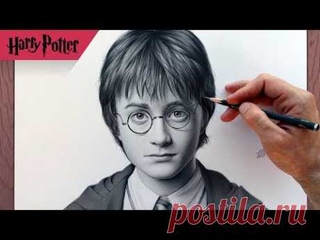 Портрет Гарри Поттера карандашом. Drawing Harry Potter.