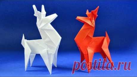 Оригами олень. Как сделать оленя из бумаги (Jo Nakashima)