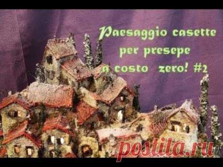 Paesaggio casette per presepe costo zero