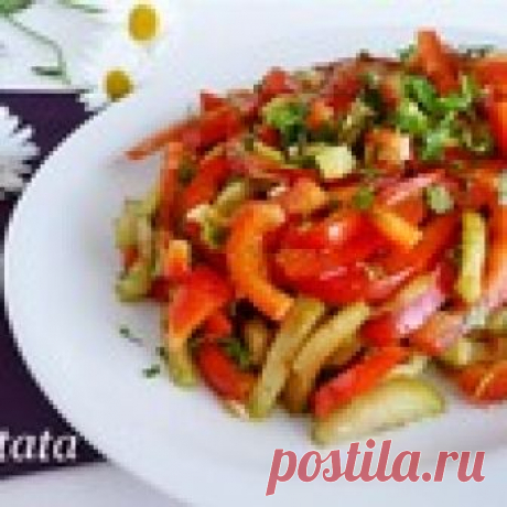 Салат из баклажанов с перцем и чесноком Кулинарный рецепт