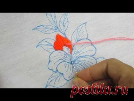 Hand Embroidery, Beautiful Flower Embroidery Design, Embroidery Design