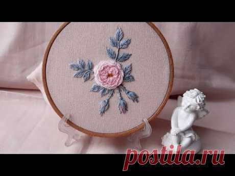 Amazing new design  Wool Rose embroidery Rose royal flower