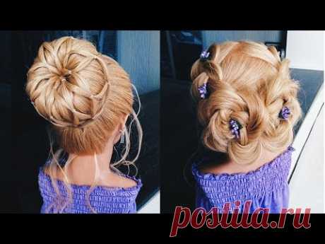 💜  ПРИЧЕСКИ на выпускной в садик 💜 Высокий пучок💜  Cute Little Girl's Hairstyle Tutorial 💜  LOZNITSA