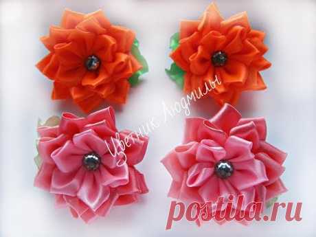 Цветы канзаши своими руками \i Flowers kanzashi own hands\МК \ DIY