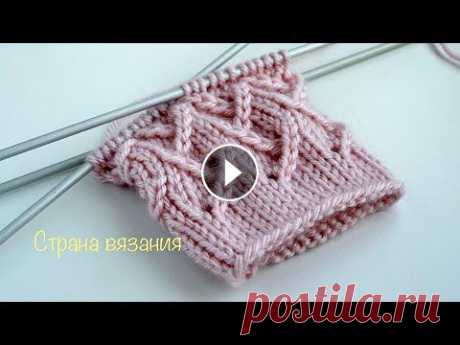 Узоры спицами. Узор «Елочка» для вязания по кругу. Herringbone pattern for knitting in a circle. Узор «Елочка» для вязания по кругу. Очень популярный узор для вязания носочков. Раппорт узора 6 петель и 8 рядов. Для образца набираем количество пете...