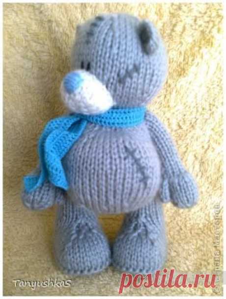 Мишка Тедди — вязание спицами.