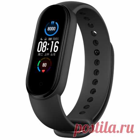 Фитнес-браслет Xiaomi Mi Band 5 (черный) (XMSH10HM)