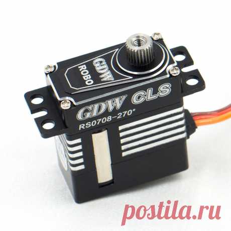 gdw rs0708 coreless metal gear digital servo 180/270/350/360 degree for rc robot Sale - Banggood.com