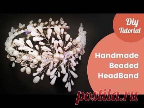 DIY Beaded Headband - Hair Accessories Tutorial [eng subs]