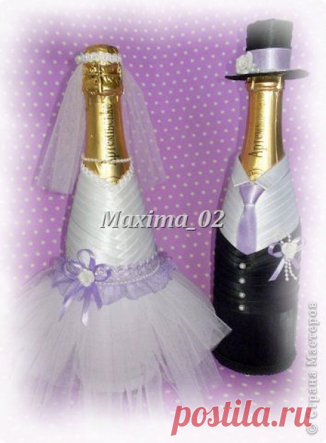 Фиолетовая свадьба (как я делаю воротничок и банты)... | Страна Мастеров