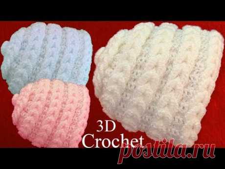 Gorro bufanda a Crochet punto en 3D argollas trenzadas tejido tallermanualperu