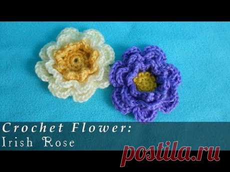 Irish Rose | Crochet Flower { Intermediate }