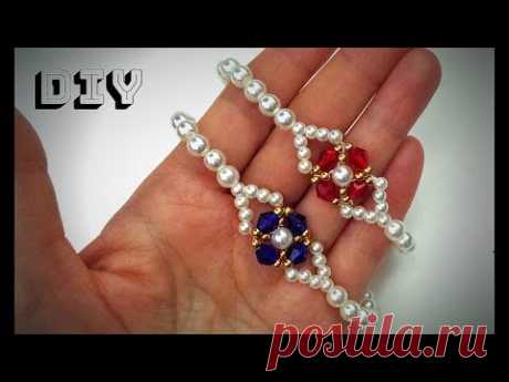 DIY beaded bracelets-simple and elegant . How to make jewelry. easy beading for beginners