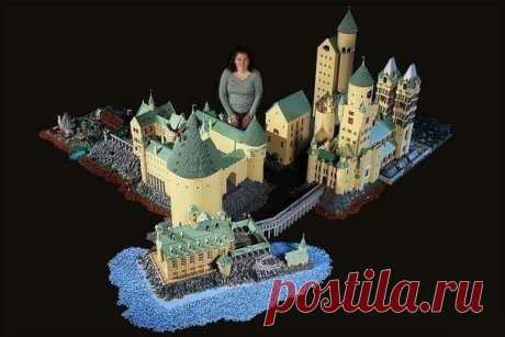 Американка собрала Хогвартс из LEGO / Занимательная реклама