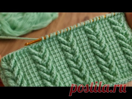 Super Easy Tunusian Knitting Pattern - Tunus İşi Şahane Kolay Örgü Modeli
