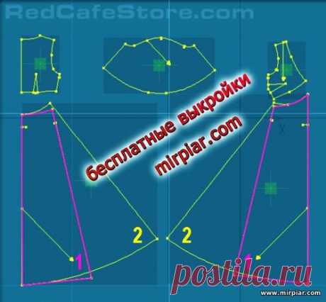 Бесплатные выкройки платья с фигурным подрезом