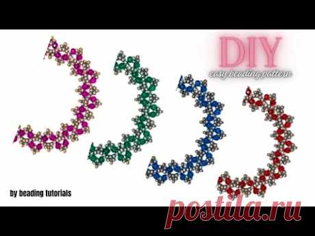 easy beading pattern. beginner beading tutorial. seed beads bracelet