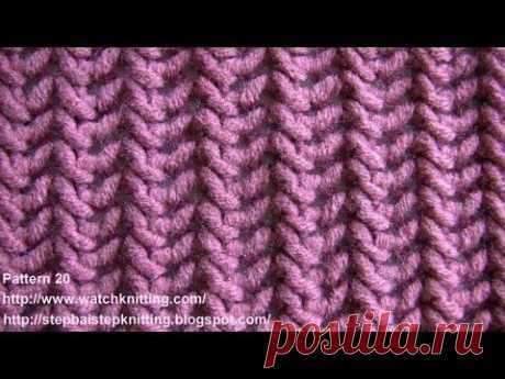 Lace Knitting Patterns - Free Knitting Tutorials - Watch Knitting- pattern 20 - Fish Thorn