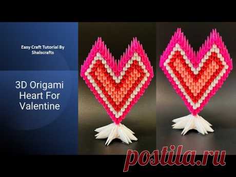 3D Origami Heart For Valentine - YouTube
This video is about how to make paper heart 3d origami. Easy and Beautiful Paper Valentines Day craft. How to make a beautiful 3D Origami Heart. 3d origami heart tutorial. How to fold paper heart. Valentine Day Gift 3D Origami.