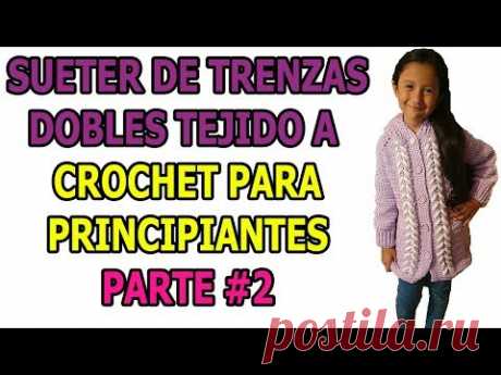 SUETER a CROCHET para niña en punto 3D TEJIDO A CROCHET #2