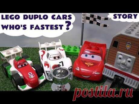Thomas &amp; Friends Play Doh Lego Duplo Disney Cars 2 Lightning McQueen Race Grand Prix Play-Doh