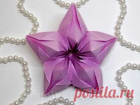Цветок из бумаги (модульное оригами) - Коробочка идей и мастер-классов