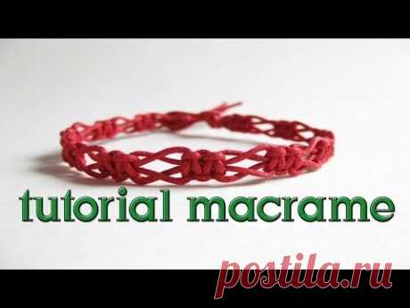 como hacer una pulsera macrame nudo entrelazada