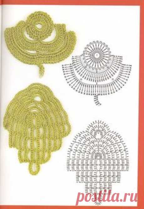 Feuilles colorées et leurs grilles gratuites ! | Flower Bouquet - Crochet