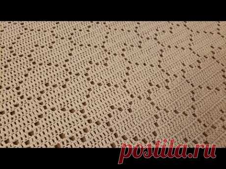 Part 1 - Tesselated Hearts Filet Blanket Crochet Tutorial!