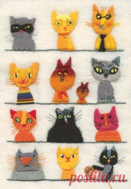 Felt cats | Чудеса из шерсти