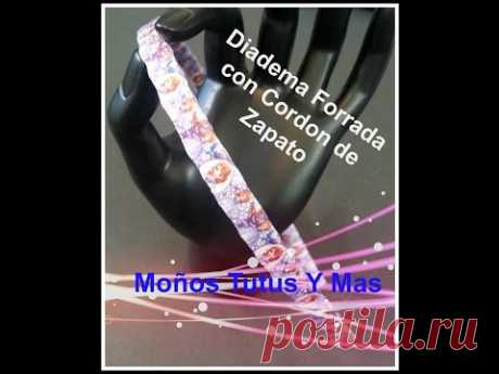 COMO FORRAR DIADEMA con CORDON DE ZAPATOS Forro Practico HEADBAND WRAP with SHOELACE