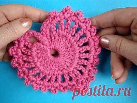 ▶ Как вязать валентинку Урок 282 How to crochet heart - YouTube