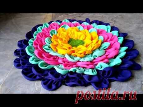 Dly - BLOUSE CUT Piece DOOR MAT || OLD CUT Piece DOOR MAT || HOW TO MAKE DOOR MAT