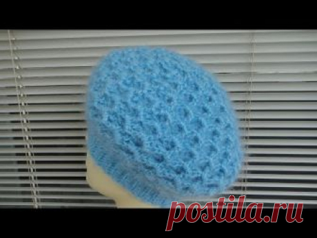 Шапка - берет объемным узором крючком. Crochet hat