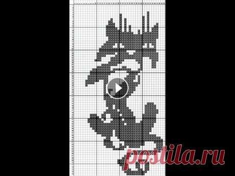 Подборка из двадцати схем котов и кошек для филейного,жаккардового,теневого вязания и монохромной вышивки крестом....