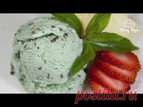 Мороженое МЯТА-ШОКОЛАД 🌿🍫 Мятное мороженое с Шоколадной крошкой БЕЗ мороженицы. Мороженое с мятой 👍🍨