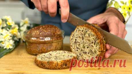 Рецепт хлеба из злаков без дрожжей и белой муки | Быстрые рецепты | Дзен