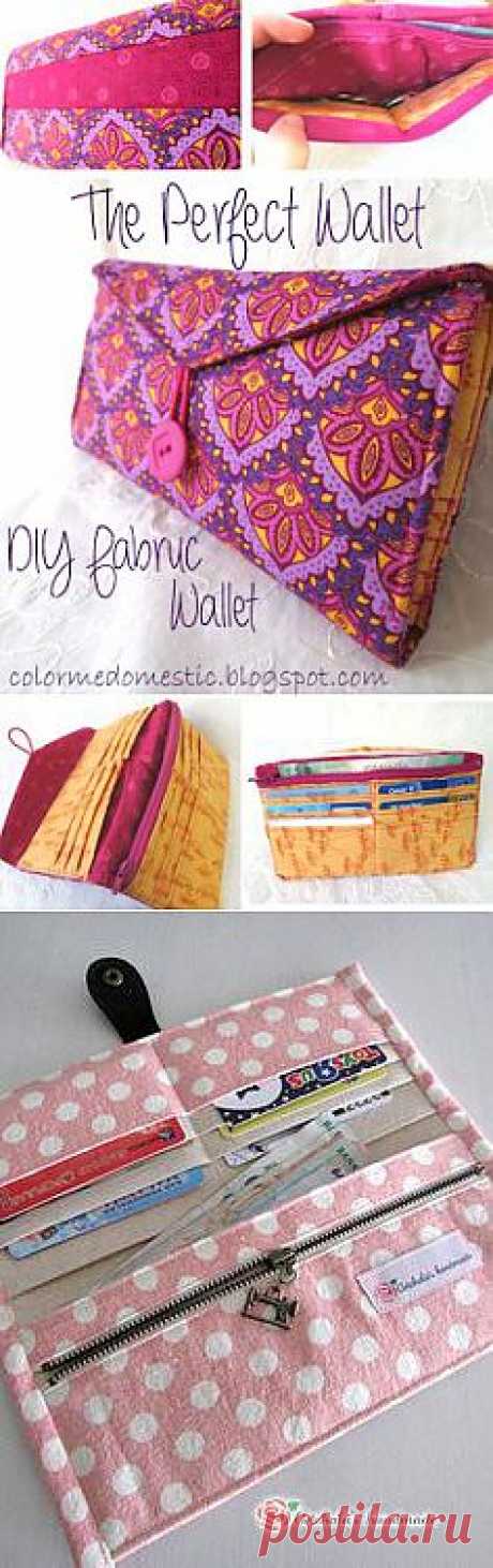 DIY The Perfect Fabric Wallet... 6 card slots, coin ... | be creative…
