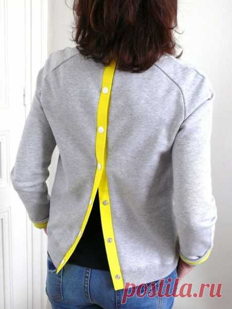 Une touche de peps pour mon sweat gris - Bee made