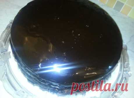 Зеркальная шоколадная глазурь для торта