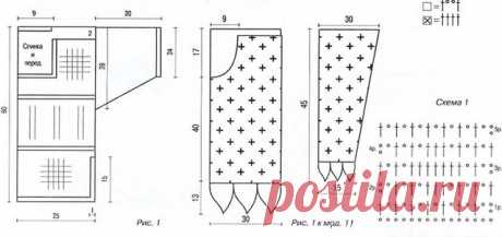 Филейный блузон из льна на 54 размер крючком – схемы вязания с описанием - Пошивчик одежды